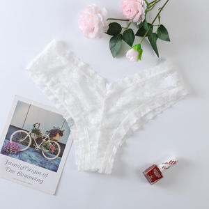Hochgeschnittene Slips Bauchkontrolle Transparente Unterwäsche Damen Ausgeschnittene Slips Sexy Spitzenhöschen - Product Image 6