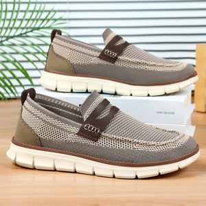 Chaussures décontractées pour hommes, nouvelle collection printemps, à enfiler, avec empeigne en maille monocouche et bout rond, assortiment de couleurs polyvalent - Product Image 5