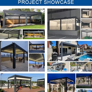 Pergola bioclimatique en aluminium de haute qualité, sur mesure, moderne, luxueuse, motorisée, pour jardin extérieur, toit de gazebo, écologique - Product Image 6