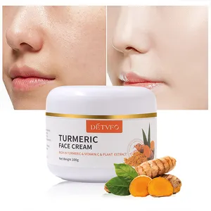 Wholesale face anti acne organic tumeric vitamin c facial lightening skin turmeric face whitening cream for whitening and acne
