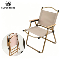 Chaise pliante d'extérieur en gros d'usine, style glamping portable, table et chaises de pique-nique, tabouret de pêche, ensemble de camping de plage