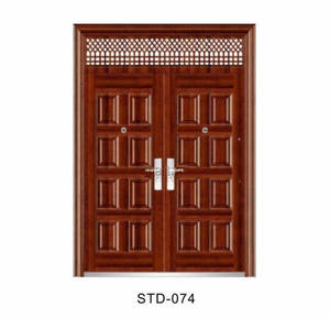 Puertas de entrada principal exterior villa residencial seguridad metal puerta doble acero inoxidable - Product Image 4