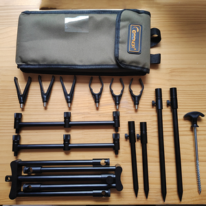 <span class=keywords><strong>Mini</strong></span> caña de pescar de carpa de aleación de aluminio portátil, accesorio de caña de pescar plegable para pesca de Lago y orilla de río - Product Image 5