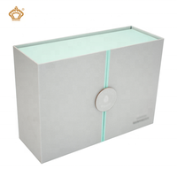 Boîte cadeau rigide à double porte en papier avec couvercles magnétiques, matériaux recyclés pour sérum de soin de la peau, cosmétiques, lamination et gaufrage