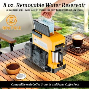 Cafetière sans fil compatible avec les batteries Dewalt 20V MAX, dotée de 3 options de préparation et d'un moulin à café intégré - Product Image 3