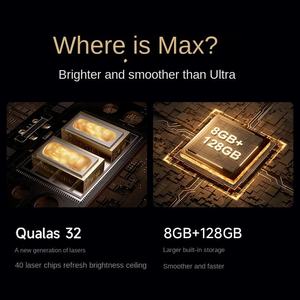 Used XGI.MI RS 20 Ultra Max 4K 3D <b>Projector</b> with Built-In Speakers for Atmos HDR <b>Android</b> 12 5000 Lumens Portable Home Theater - Product Image 2