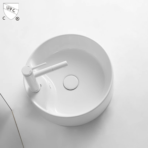 USA Europe Standard Cupc Produit <span class=keywords><strong>Pas</strong></span> <span class=keywords><strong>Cher</strong></span> Prix Wc Lavabo Salle De Bains <span class=keywords><strong>Céramique</strong></span> Blanc Rond Navire Éviers Bol Lavage À La Main Art Bassin - Product Image 3