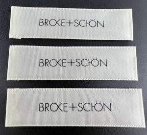 Etichetta personalizzata ad alta densità per la cura della parte superiore dell'etichetta dell'orlo della piega fine per le borse dei pantaloni del Logo del marchio etichette dell'indumento <span class=keywords><strong>numero</strong></span> di modello - Product Image 4