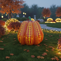 Accessoires de citrouille d'Halloween en fibre de verre artificielle 80/200 cm pour parcs d'attractions - Vente en gros usine, résistants à l'eau et aux UV