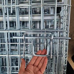 <span class=keywords><strong>Cage</strong></span> en treillis métallique, tailles personnalisées disponibles, <span class=keywords><strong>cage</strong></span> de rangement industrielle pliable en acier avec roulettes - Product Image 5