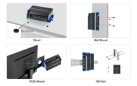 Mini PC Industrial sin Ventilador de 11.ª Generación, I3 I5 I7, LAN Dual, 4*COM, Pantallas Triples, Win1, IoT, Linux, Automatización Industrial, Computación de Borde