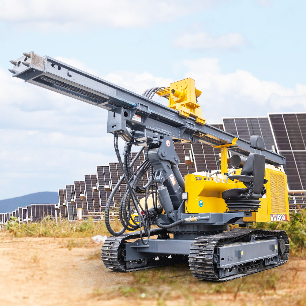 HENGWANG Solar Sheet Hydraulic Pile Driver Hammer Ramming Machine Ground Screw for PV Plant with Engine Pump Core Components