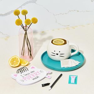 Set de Regalos Empresariales para Mamá de Gatos <span class=keywords><strong>Gourmet</strong></span>, Incluye Taza de Cerámica con Diseño de Gato, Apta para Microondas y Lavavajillas, Desechable - Product Image 4