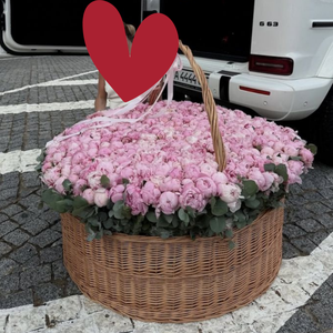 Nesting Large White Wicker <strong>Baskets</strong> with Handles,Huge Wicker <strong>Baskets</strong> <strong>for</strong> <strong>Flowers</strong>,Large Wicker Modern Luxury Gift <strong>Basket</strong> - Product Image 1