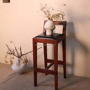 Chaise de bar de luxe en bois massif, tabouret de bar moderne, siège de bar hauteur comptoir, mobilier de restaurant, fournisseur en gros - Product Image 1