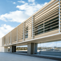 OEM ODM Rideau de ventilation mural, décoration de façade, pare-soleil extérieur, pare-chaleur durable, persienne verticale en aluminium, écologique 5