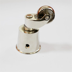 Furniture Metal Caster Zinc Alloy White Nickel Adjustable Hollow Kingpin Plain Bearing American Classic Style - Product Image 1