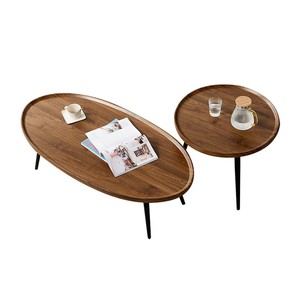 Mesa de Centro Redonda Pequeña de Madera para Sala de Estar - Diseño Moderno de Lujo Ligero, Duradera y Fácil de Limpiar, Muebles para el Hogar - Product Image 6