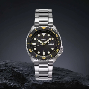 Jam Tangan Mekanik Bisnis Fashion Kelas Atas Warna Oranye Dial Besar Otomatis Baja Tahan Karat Pria Jam Tangan Mekanik Penyelam - Product Image 6