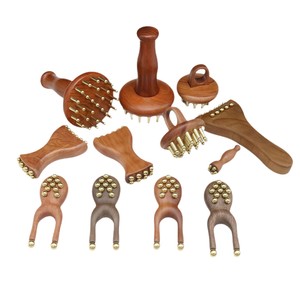 Masajeador Facial con Rodillo de Madera <span class=keywords><strong>para</strong></span> Ojos, 6 Dientes, Bolas de Latón y Cobre <span class=keywords><strong>para</strong></span> Aliviar la Hinchazón de los Ojos, Relajación Facial, Masaje Manual - Product Image 6