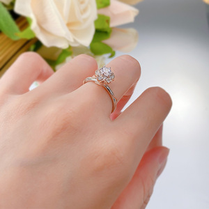 Bague en argent S925 avec zircon, style simple et polyvalent, bijou de mode pour femme - Product Image 4