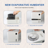 Humidificateur évaporatif intelligent 4,5L 400ml/h Aroma Humidificador avec Tuya WiFi OEM ODM