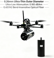 Kit de fibre optique FPV à faible latence pour drone, G657a2, bobine légère enroulable pour UAV