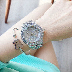 Unisex thạch anh Đồng hồ kim cương Thương hiệu bán buôn thời trang Quảng Châu trạm Tây xem 20 mét ban nhạc Chiều rộng kính quay số cửa sổ con trỏ - Product Image 3