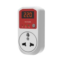Régulateur de tension automatique simple réglable 16A, prise UE, AC 220V 110V, protection contre les surtensions SVC, matériau PC, 2 KVA, centre de données