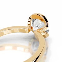 Bague en diamant de luxe avec demi-sertissage, plaquée or 18 carats S925, bagues en moissanite 2CT certifiées GRA