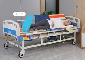 Letto di ospedale manuale con testa e coda in legno massello con torcia elettrica a foro vasino centrale Design medico-realizzato in ABS - Product Image 4