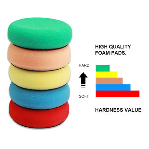 Anpassbares Poliers chwamm kissen 6 Zoll Vel Cro Größe Schnell entfernen Kratzer Auto polier pad mit Schutzs chicht - Product Image 3