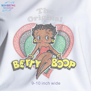 Transferencia Termoadhesiva de Diamantes de Imitación Personalizada <span class=keywords><strong>Betty</strong></span> Girl, Transferencias de Calor con Diamantes de Imitación <span class=keywords><strong>Betty</strong></span>, Transferencia de Diamantes de Imitación con Logotipo Personalizado <span class=keywords><strong>Betty</strong></span> - Product Image 1
