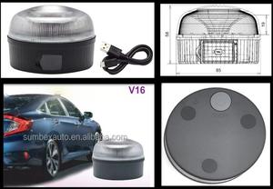 Dgt <span class=keywords><strong>V16</strong></span> USB có thể sạc lại 2nd Gen khẩn cấp an toàn ánh sáng hổ phách trắng <span class=keywords><strong>LED</strong></span> SOS Flash - Product Image 3