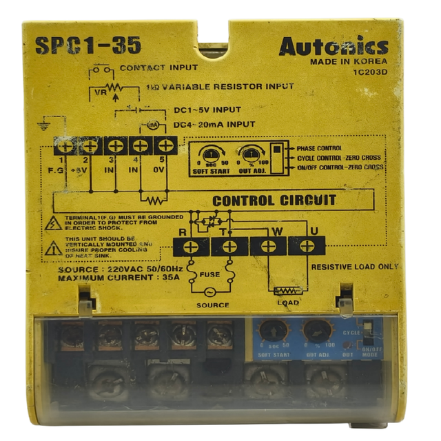 New and Original SPC1-35 1C203D Power Controller Single Phase 220VAC~ 50/60Hz 35A 0~50.C PLC Programming Controller
