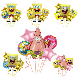Ingrosso <span class=keywords><strong>SpongeBob</strong></span> ridente e Patrick Star in alluminio palloncino Set di espressione pacchetto giocattoli per bambini palloncini - Product Image 1