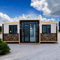 Rumah Kontainer Ekspansi 20Ft, Panel Sandwich Baja Prefab, Rumah Modular Portabel Modern Mewah, Apartemen Hunian