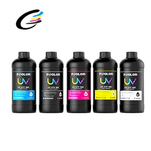 Fcolor 1000ml 8 renk vernik UV mürekkep üreticisi Uv görünmez şeffaf UV DTF mürekkep EPSON için