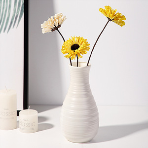 Nordic Style Plastic Vase Set Durable Faux Ceramic Design For Living Room Home Decor Fresh Floral Arrangement - Product Image 3