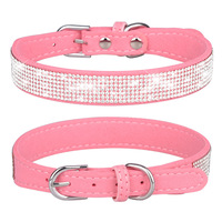 Collier et laisse de luxe en strass pour chien ensemble réglable cristal étincelant diamant accessoires pour animaux de compagnie pour petit moyen chiot chat