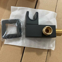 MCBKRPDIO Robinet mitigeur mural noir mat pour douche de salle de bain Système de douche à effet pluie avec douchette