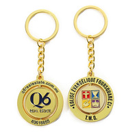 Porte-clés rotatif à 360 degrés personnalisé émail Double face Logo en alliage de zinc porte-clés en métal or filature Spinner porte-clés en gros