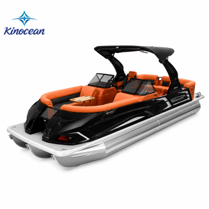 Bateau ponton en aluminium de 22 pieds, 12 places, prêt pour deux moteurs, 3 tubes, puissance maximale 250 CV, homologué CE pour les excursions sur lac et utilisation en flotte de taxis nautiques - Product Image 3