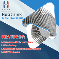 Radiateur en aluminium industriel usiné sur mesure, anodisé, en aluminium extrudé 6063 T5, dissipateur de chaleur