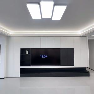 <span class=keywords><strong>Meuble</strong></span> mural <span class=keywords><strong>TV</strong></span> en bois laqué sur mesure, style minimaliste moderne <span class=keywords><strong>et</strong></span> luxueux, pour salon de villa - Product Image 1