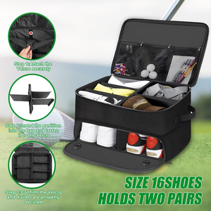 Organizador de Maletero para Golf con Diseño de Almacenamiento de Gran Capacidad de 2 Niveles para Viajes en Auto, Ropa, Pelotas de Golf y Equipo para Exteriores - Product Image 5