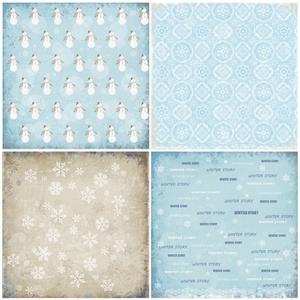 Papel para álbumes de recortes de invierno personalizado al por mayor, papel de fondo artístico, papel para hacer tarjetas, manualidades con papel para álbumes de recortes - Product Image 5