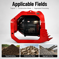 Nouvelle benne rotative robuste pour excavatrice de chantier avec engrenages et roulements pour la séparation du sol, du gravier et des agrégats