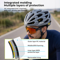 Casque de vélo de route en PC avec design dégradé, système de protection rotative, doublure anti-odeur organique, confortable été/hiver