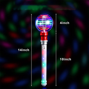 Varita Mágica Giratoria con Luces <span class=keywords><strong>LED</strong></span>, Juguete Giratorio para Niños con Pilas Incluidas, Excelente Idea de Regalo para Niños y Niñas, Divertido para Cumpleaños - Product Image 3